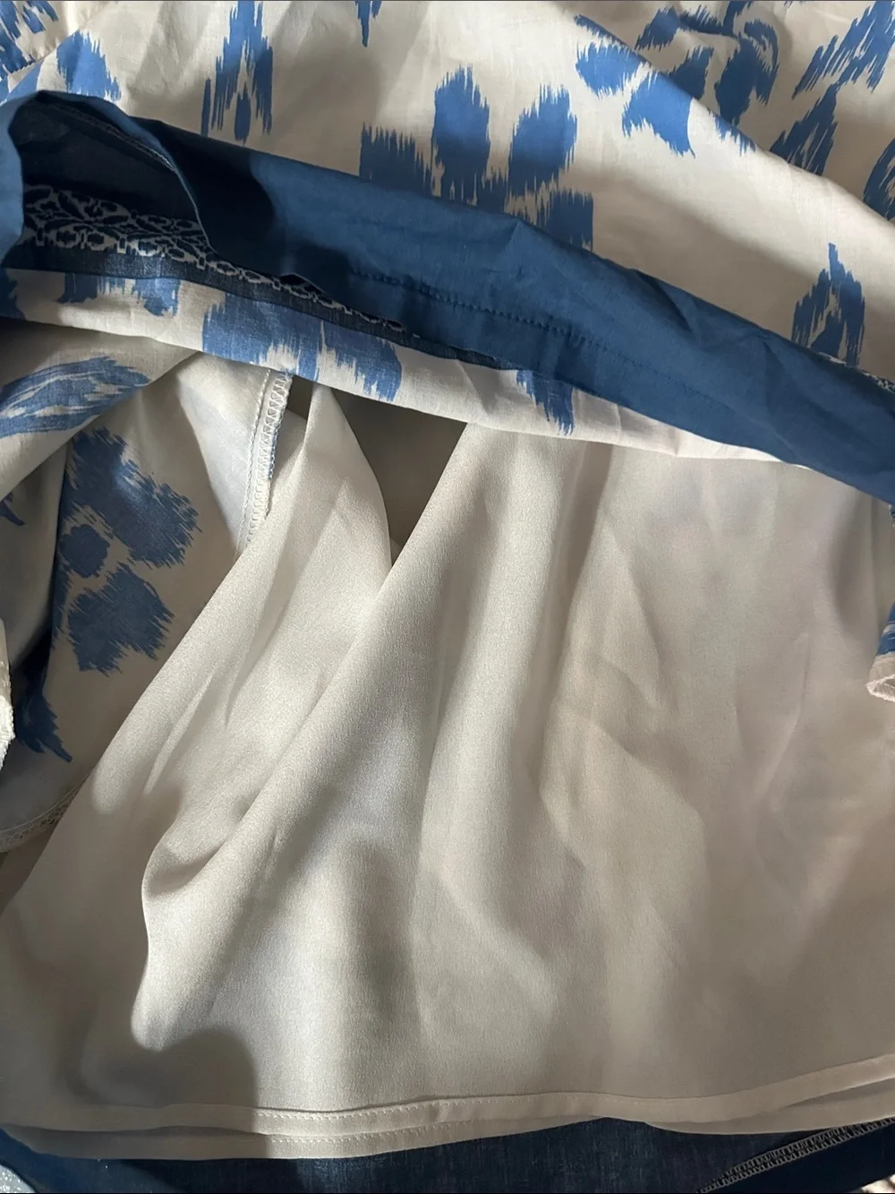 Pinch Blue White Floral Print Midi Dress Cotton Women’s L Resortwear Tropical